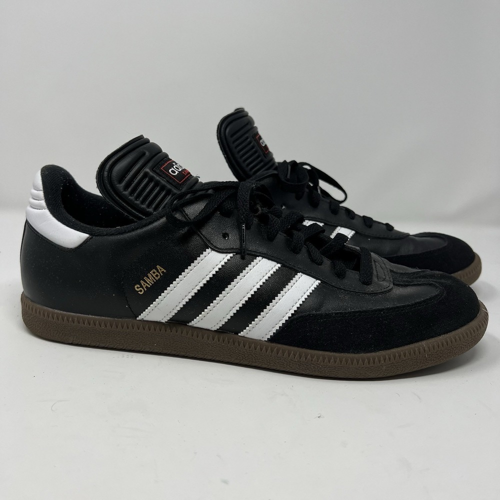 adidas Samba Sneakers Mens Size 11.5 Black White Low Top Lace-Up Athletic Soccer - Picture 11 of 15